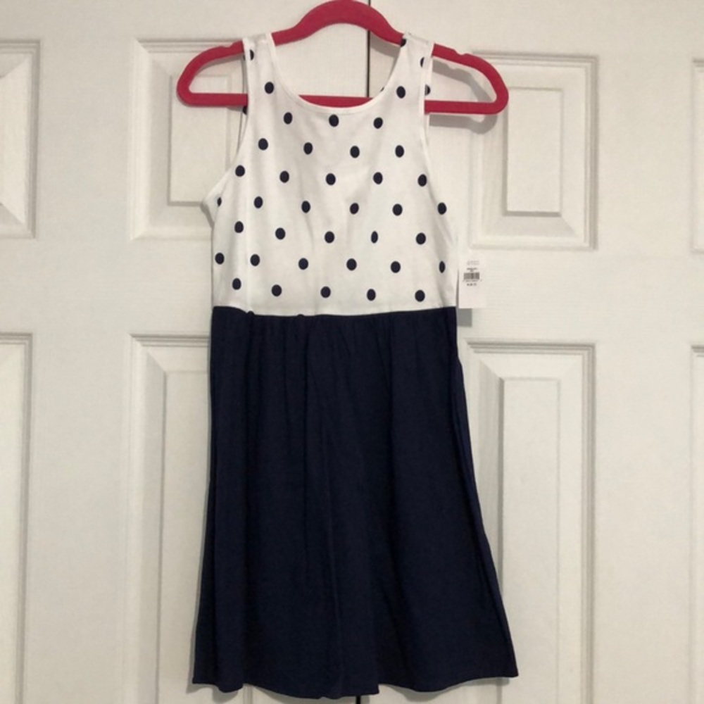 Old navy girls polka dot dress‎ NWT size small 6-7